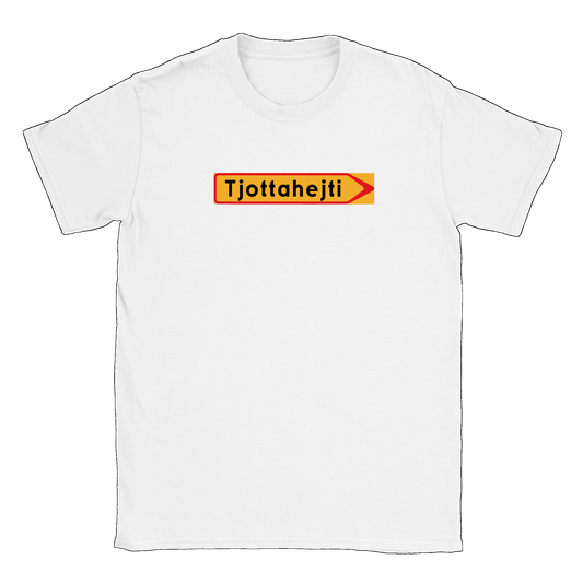 Tjottahejti skylt - T-shirt Vit