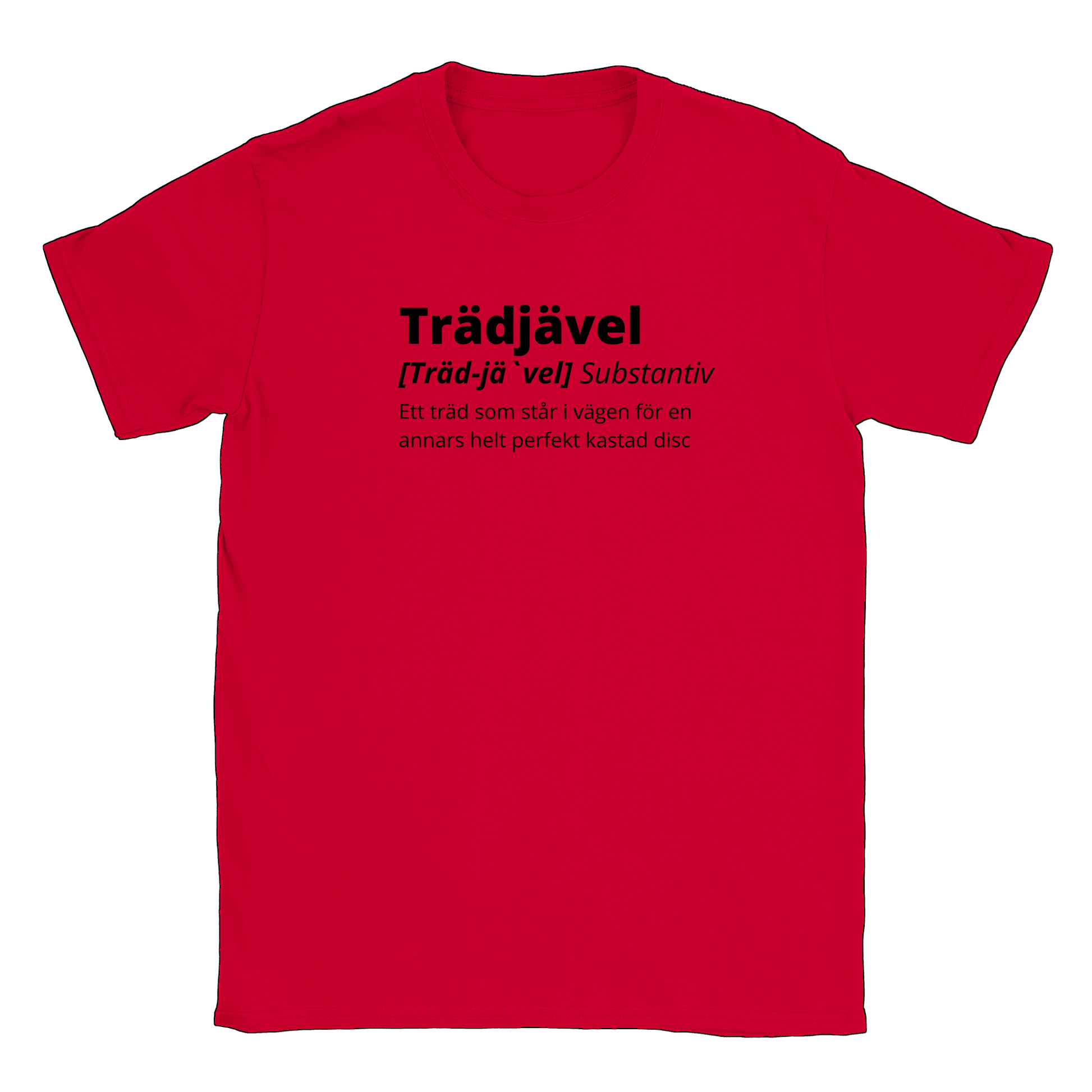 Trädjävel Discgolf - T-shirt Röd