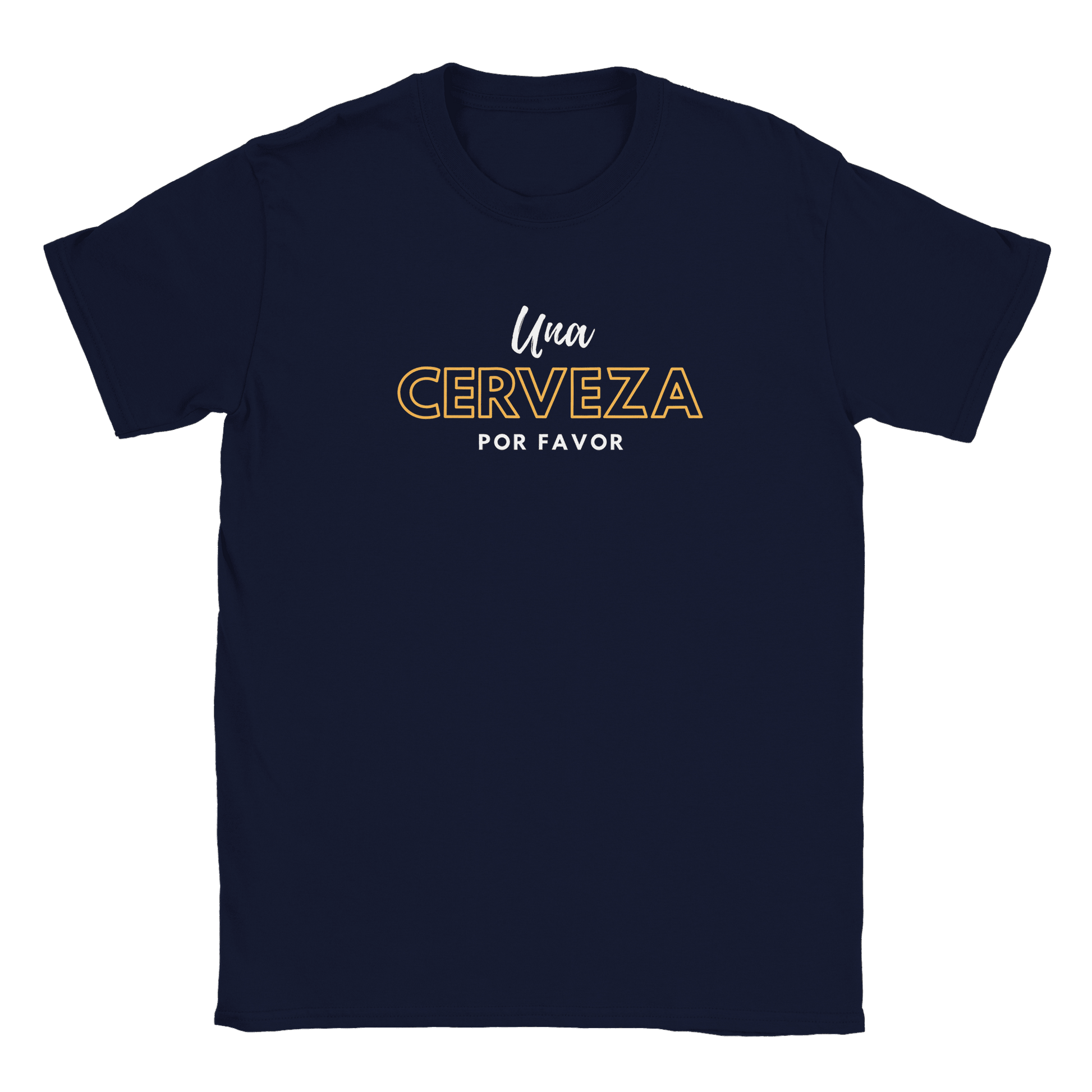 Una Cerveza Por Favor - T-shirt Navy