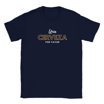 Una Cerveza Por Favor - T-shirt Navy