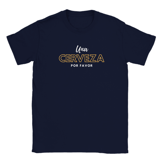 Una Cerveza Por Favor - T-shirt Navy