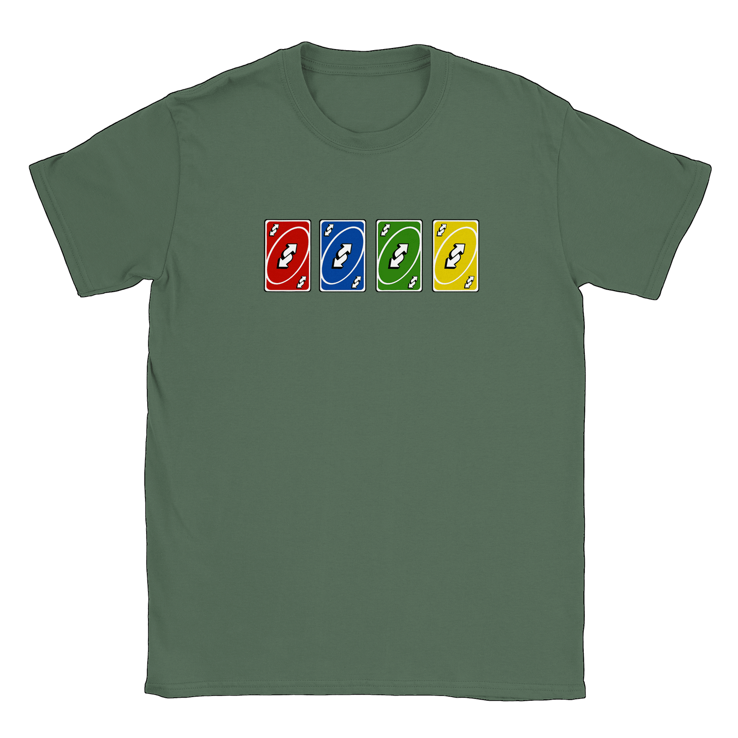 Vändkort alla färger - T-shirt Military Green