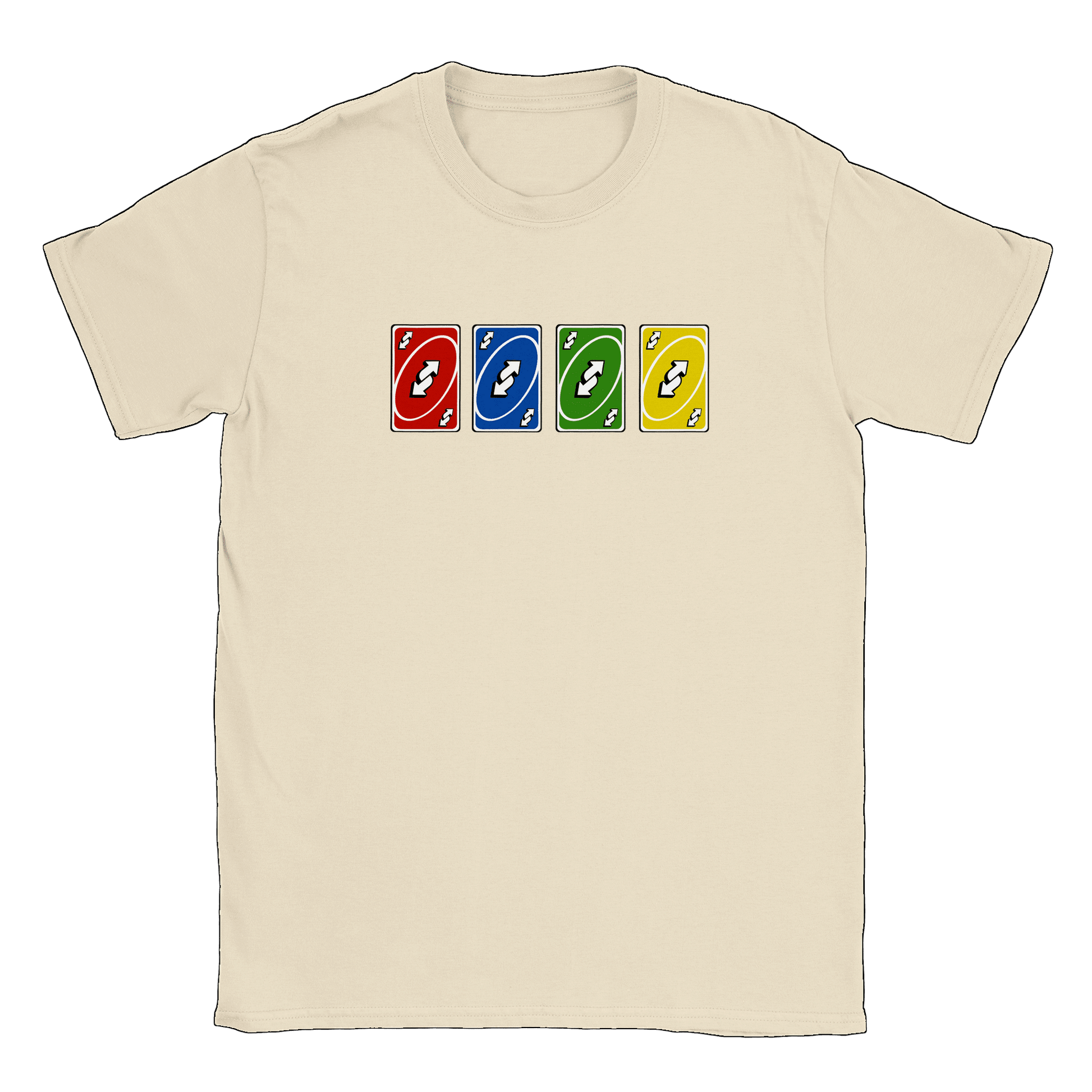 Vändkort alla färger - T-shirt Natural