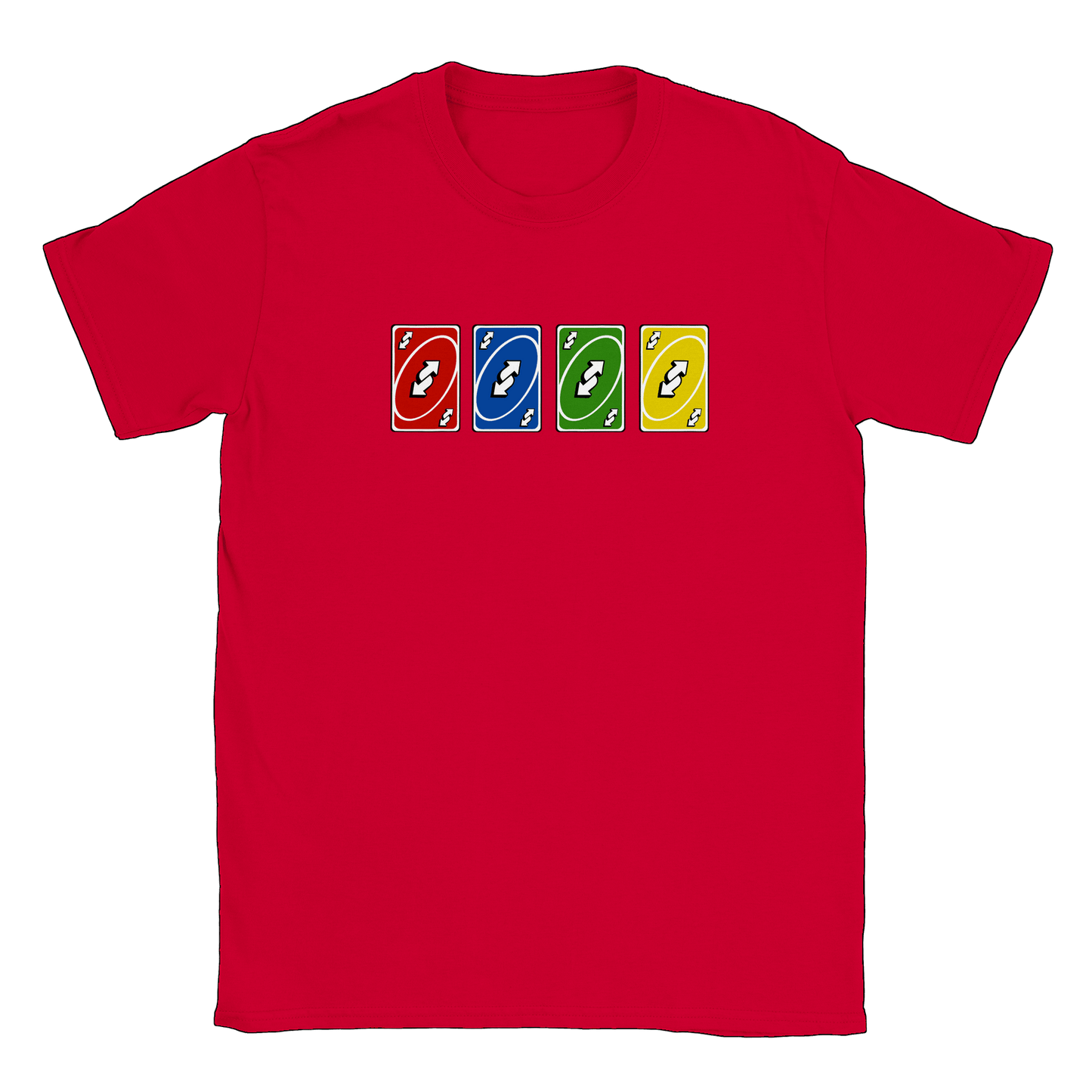 Vändkort alla färger - T-shirt Röd