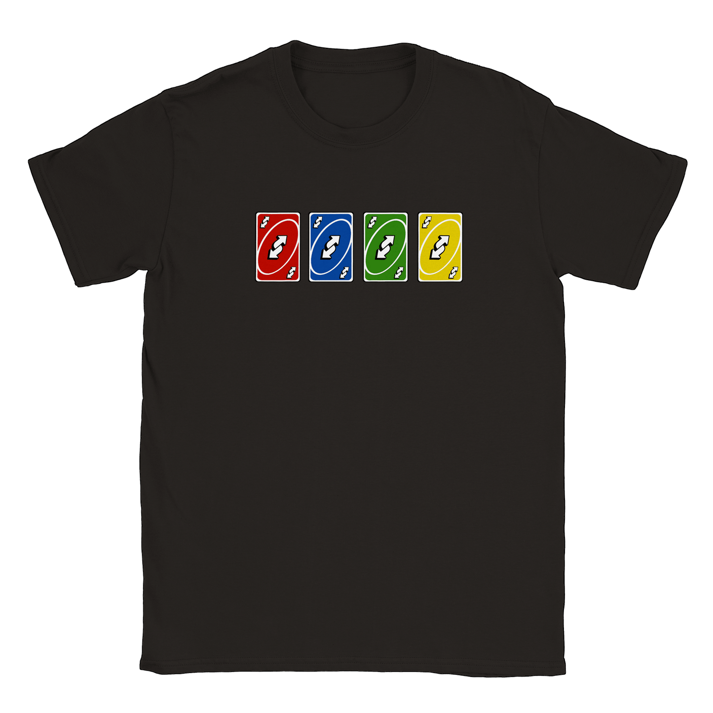 Vändkort alla färger - T-shirt Svart